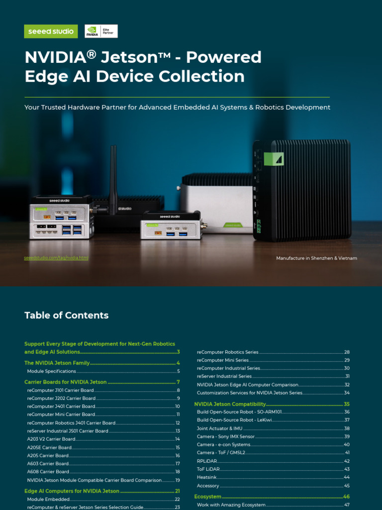 Seeed NVIDIA Jetson Catalog in Robotics and Edge AI | PDF | Usb | Solid ...