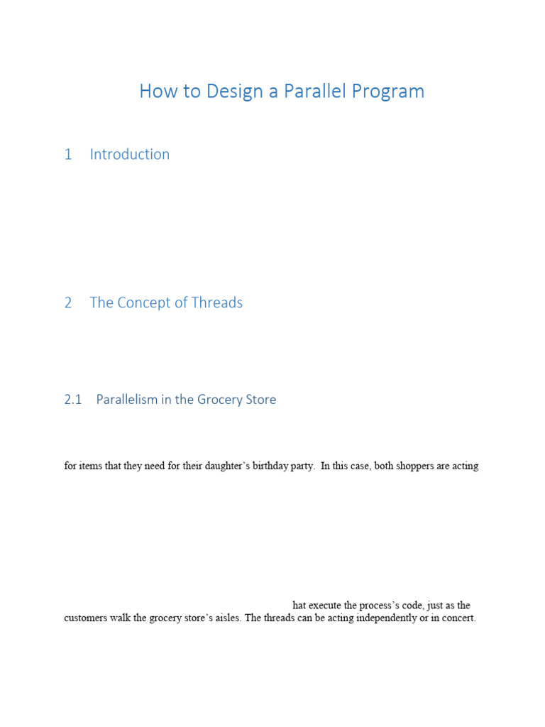 How to Design a Parallel Program | PDF | Process (Computing) | Parallel ...