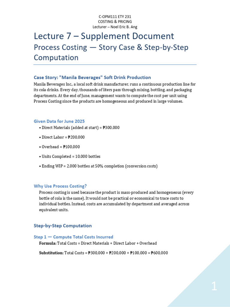 Lecture+7+ +Supplement+Process+Order+Case+Step+by+Step | PDF