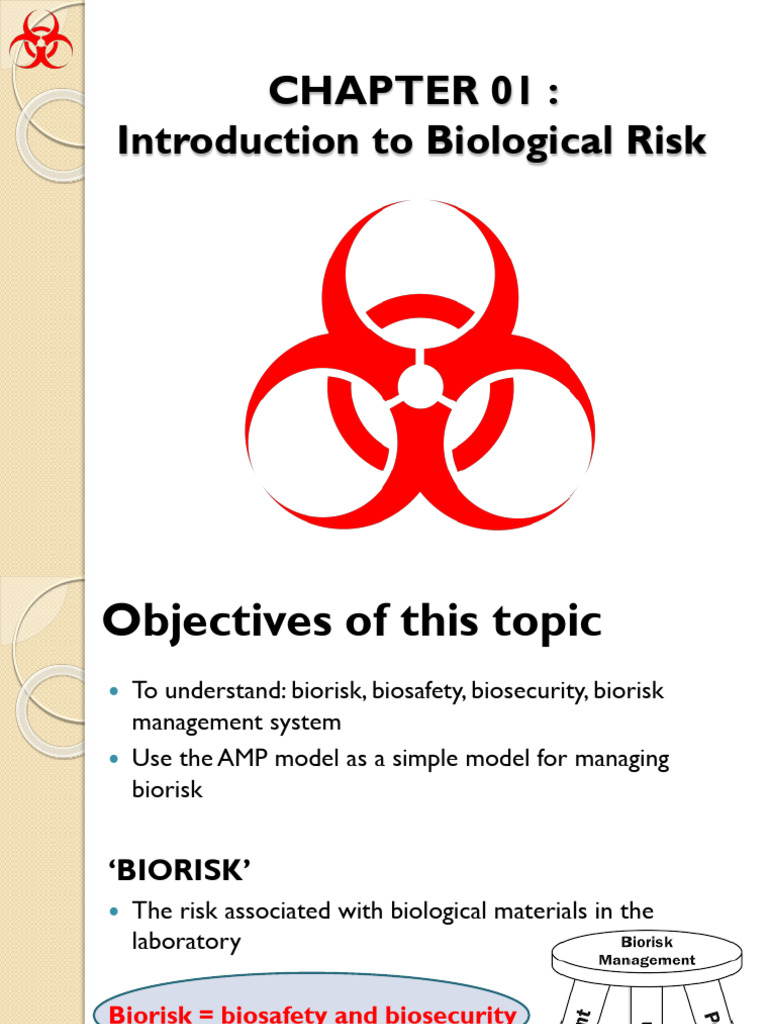 C01 Intro to Biorisk | PDF | Infection | Biology
