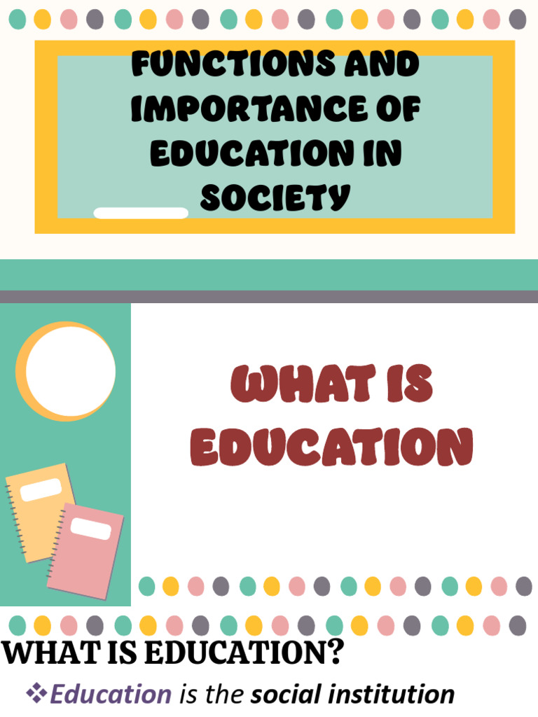 Functions of Education | PDF | Self Actualization | Intelligence