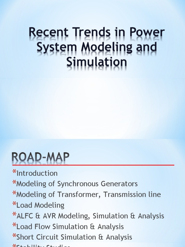 Expert Lecture On Power System Modelling and Simulation PDF Electric Power System Simulation