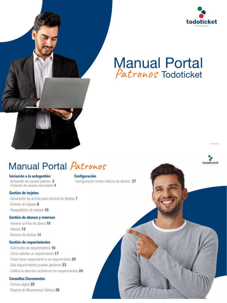 Manual Portal Patronos Todoticket | PDF | Archivo de computadora | Factura