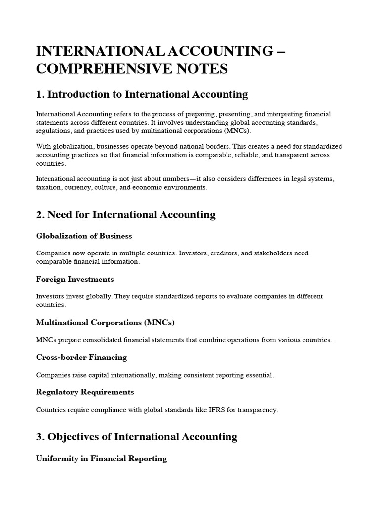 International Accounting | PDF | International Financial Reporting ...