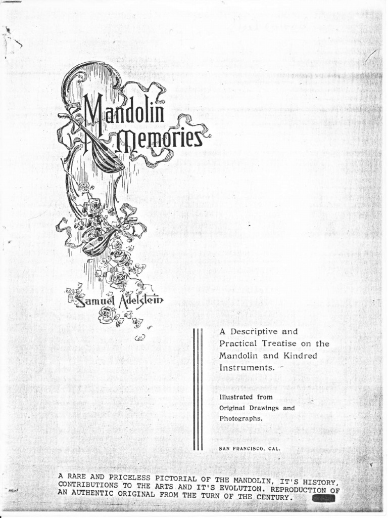 Adelstein, Samuel. Mandolin Memories | PDF