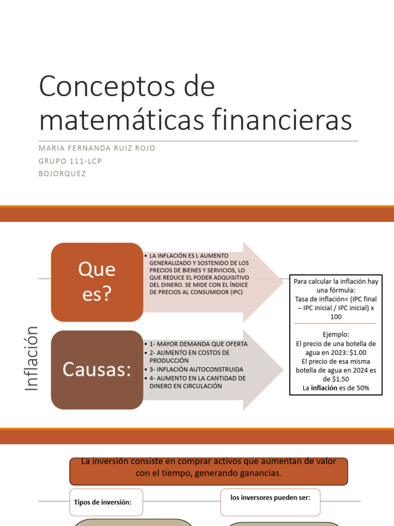 Conceptos de Matemáticas Financieras | PDF | Producto Interno Bruto ...