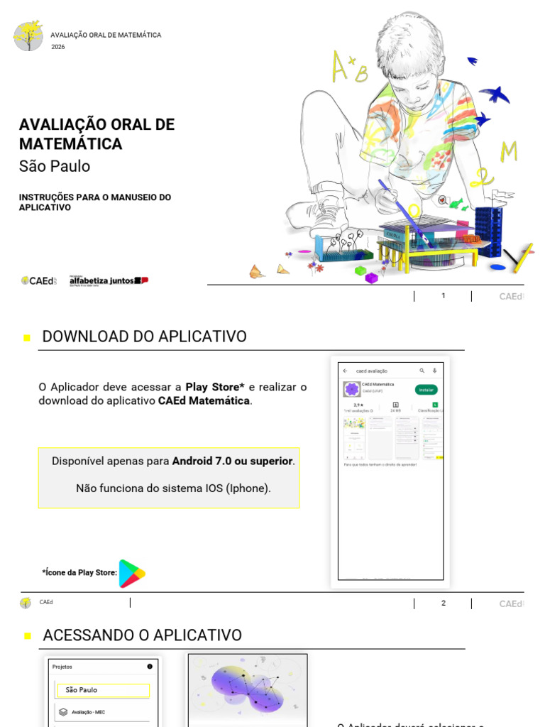 Tutorial APP CAEd Matematica | PDF | Aplicativo para celular | Código QR