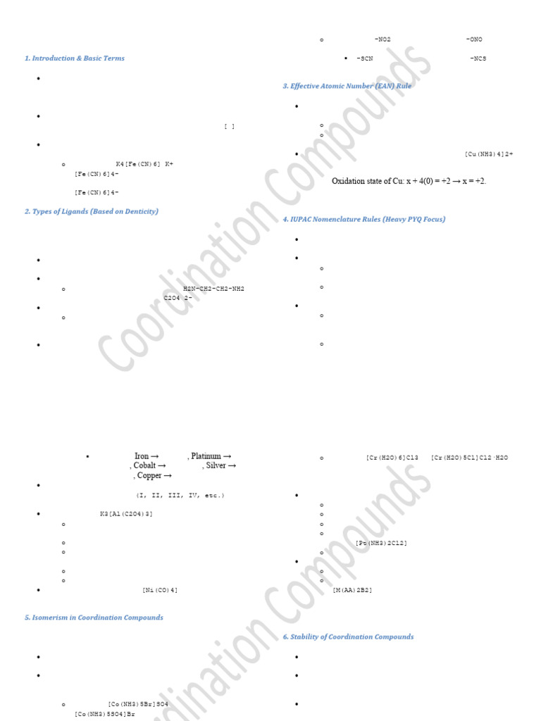Coordination Compounds | PDF | Coordination Complex | Ligand
