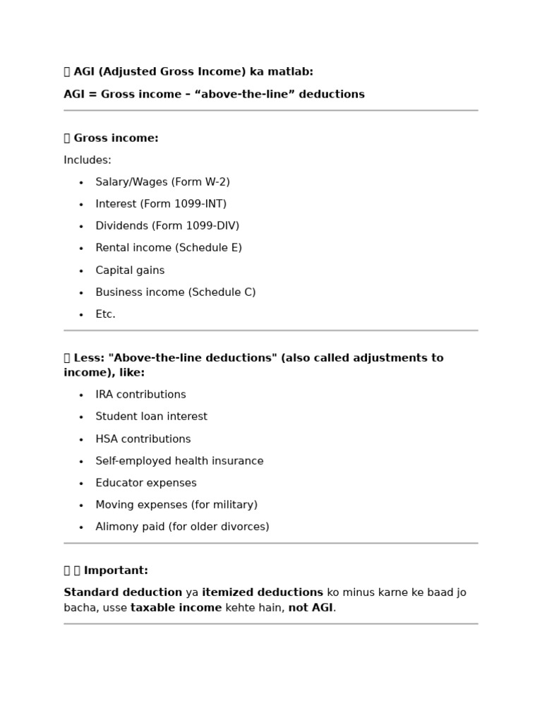 AGI Meaning | PDF