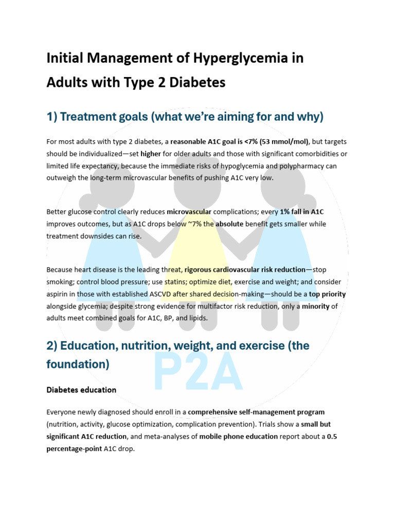 Initial Management of Hyperglycemia in Adults With Type 2 Diabetes ...
