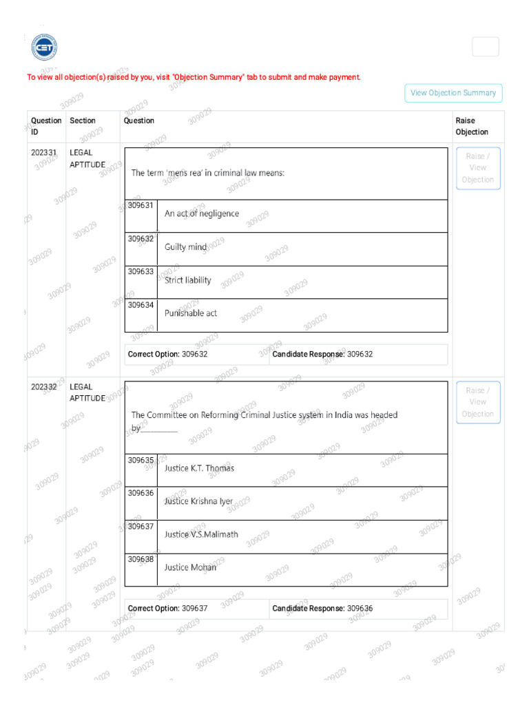 Assessment - Objection Tracker Portal_ Response Sheet | PDF