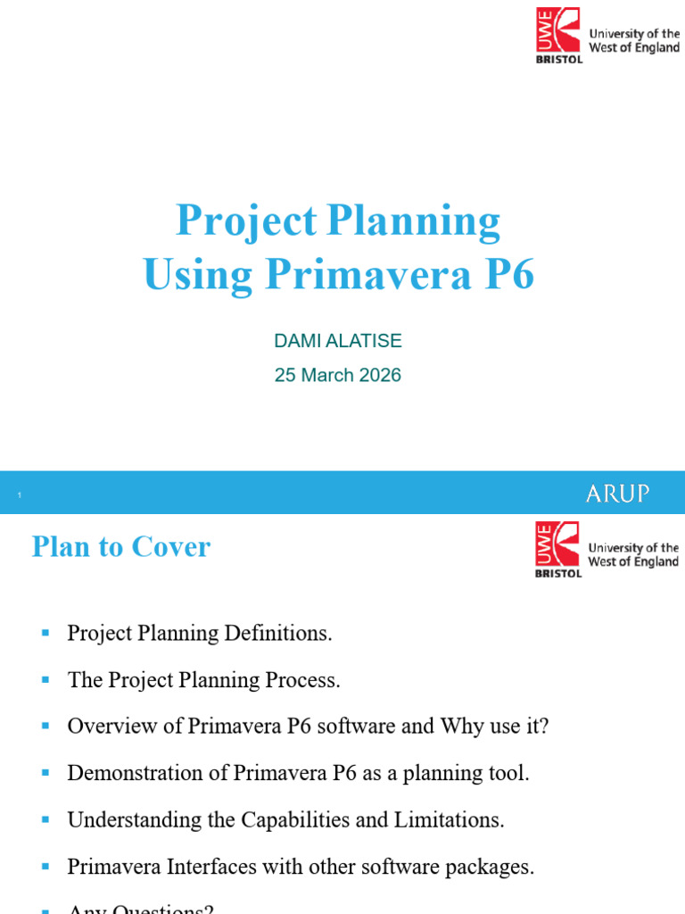 Primavera Presentation _Arup- 250326 (2) | PDF | Computing