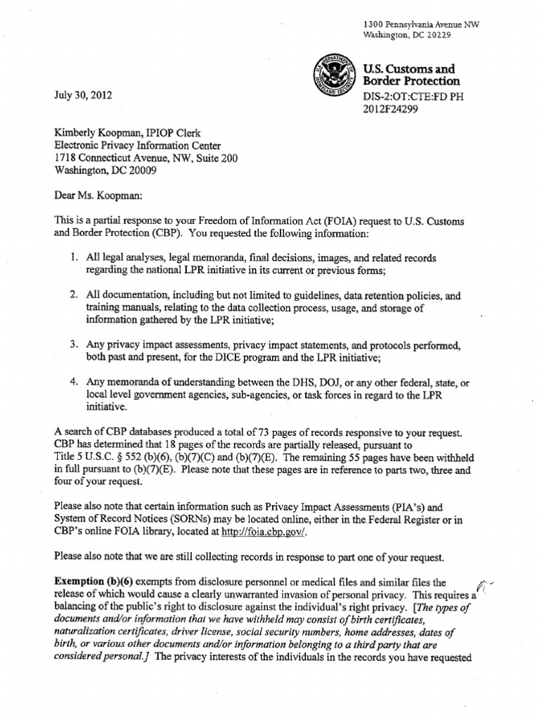 DHS License Plate Reader Documents | PDF | Foreign Language Studies