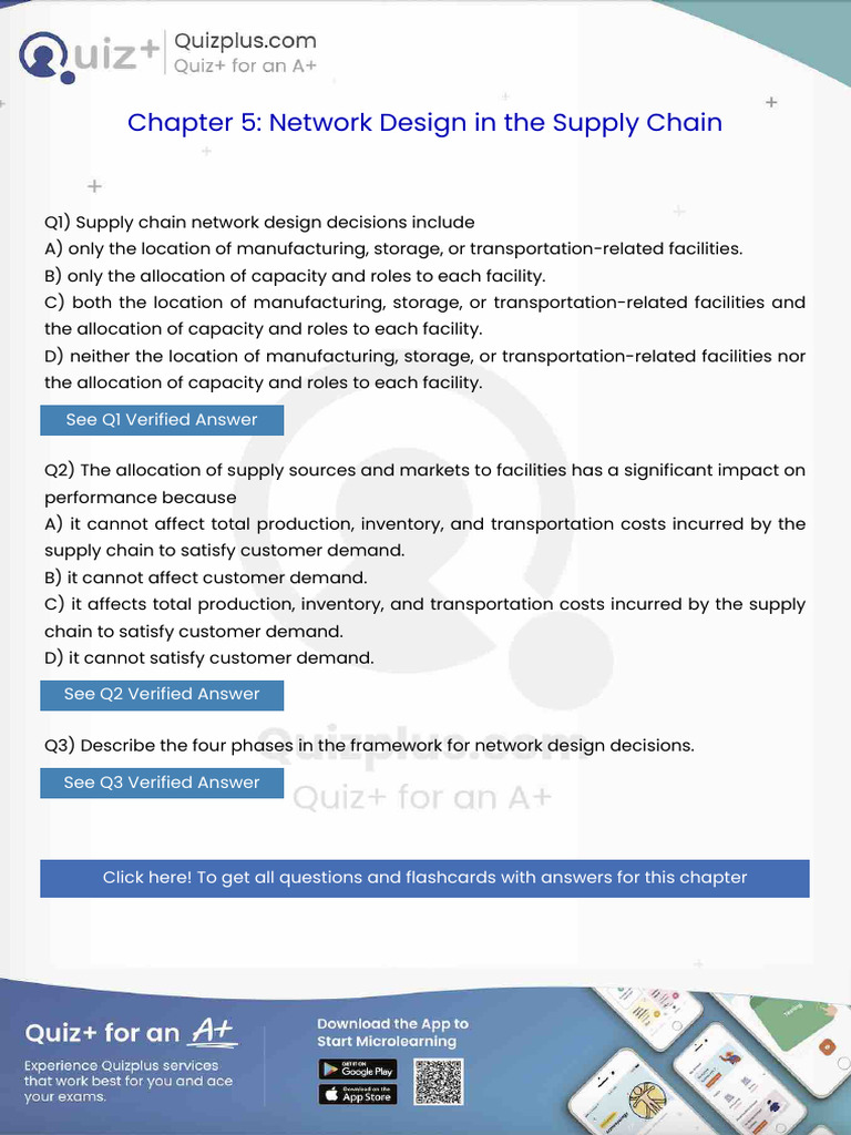 Supply Chain Network Design Decisions Include | PDF | Supply Chain ...