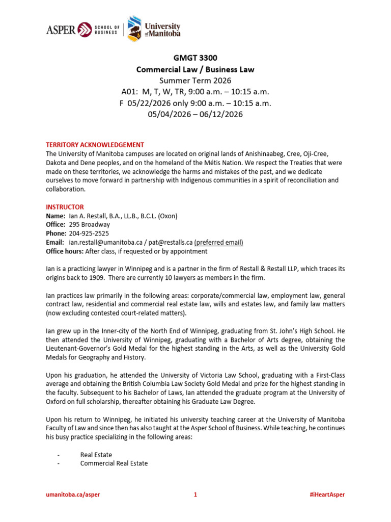GMGT3300 A01 A03 - Summer 2026_Ian Restall | PDF | Academic Dishonesty ...