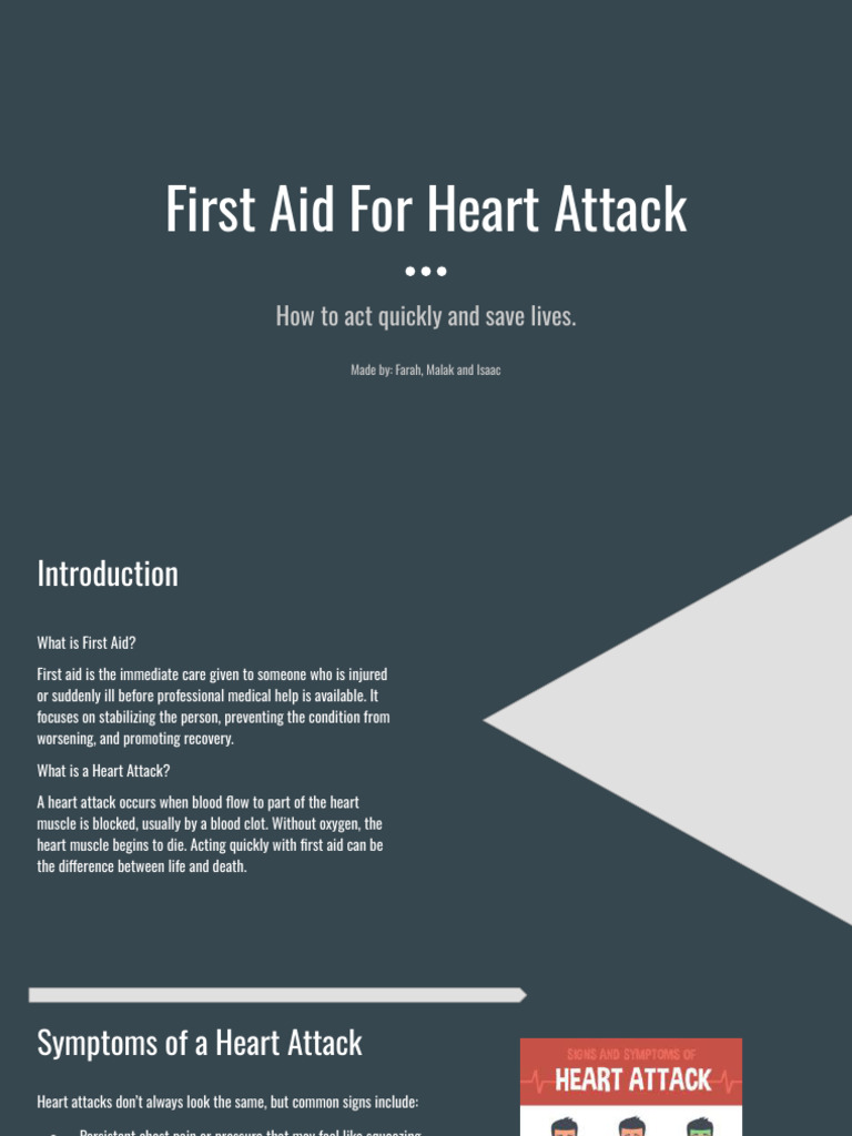 First Aid for Heart Attack | PDF | Cardiopulmonary Resuscitation ...