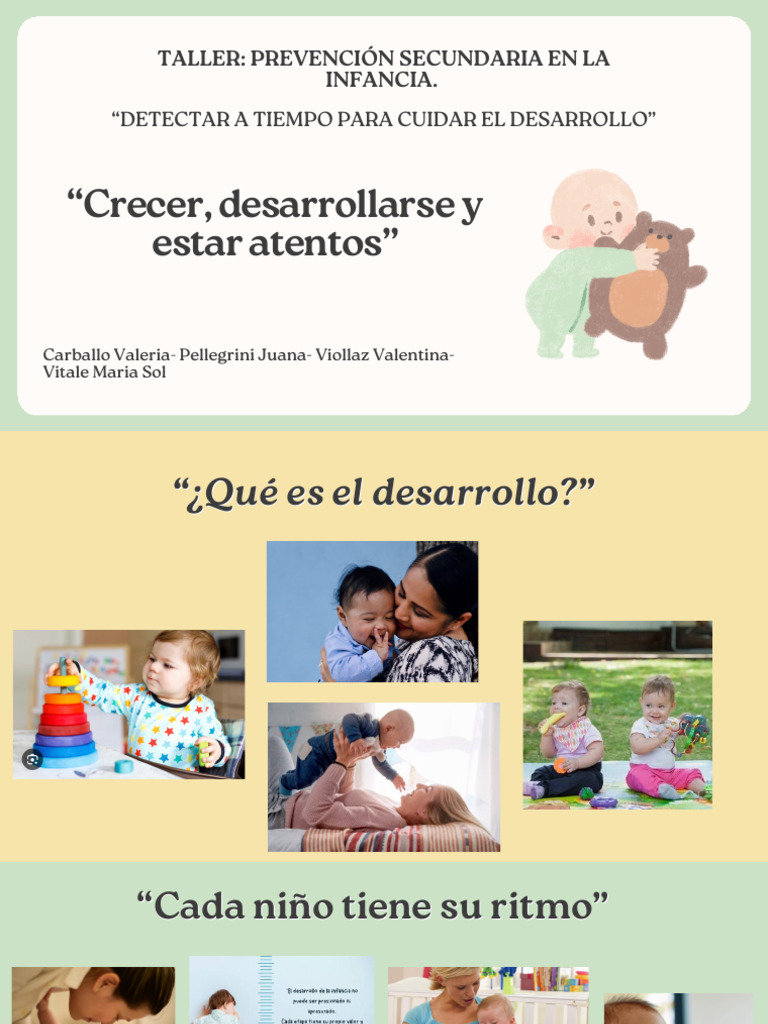 Presentación Desarrollo y Cuidado en La Infancia Ilustrado | PDF