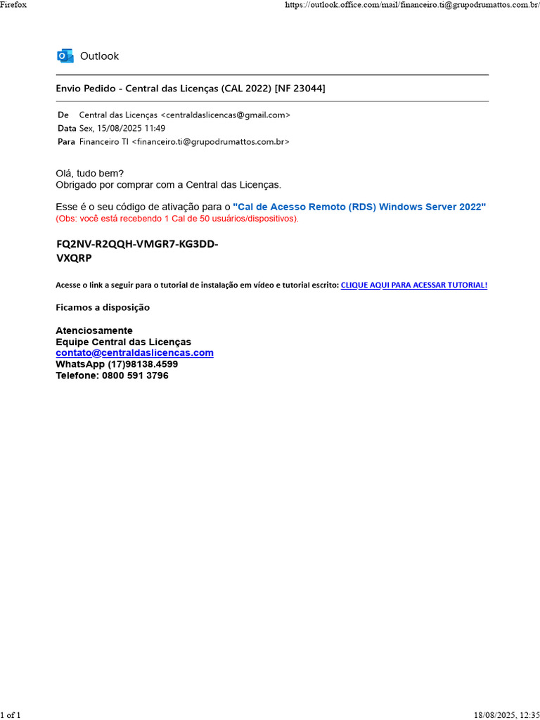 Cal de Acesso Remoto (RDS) | PDF