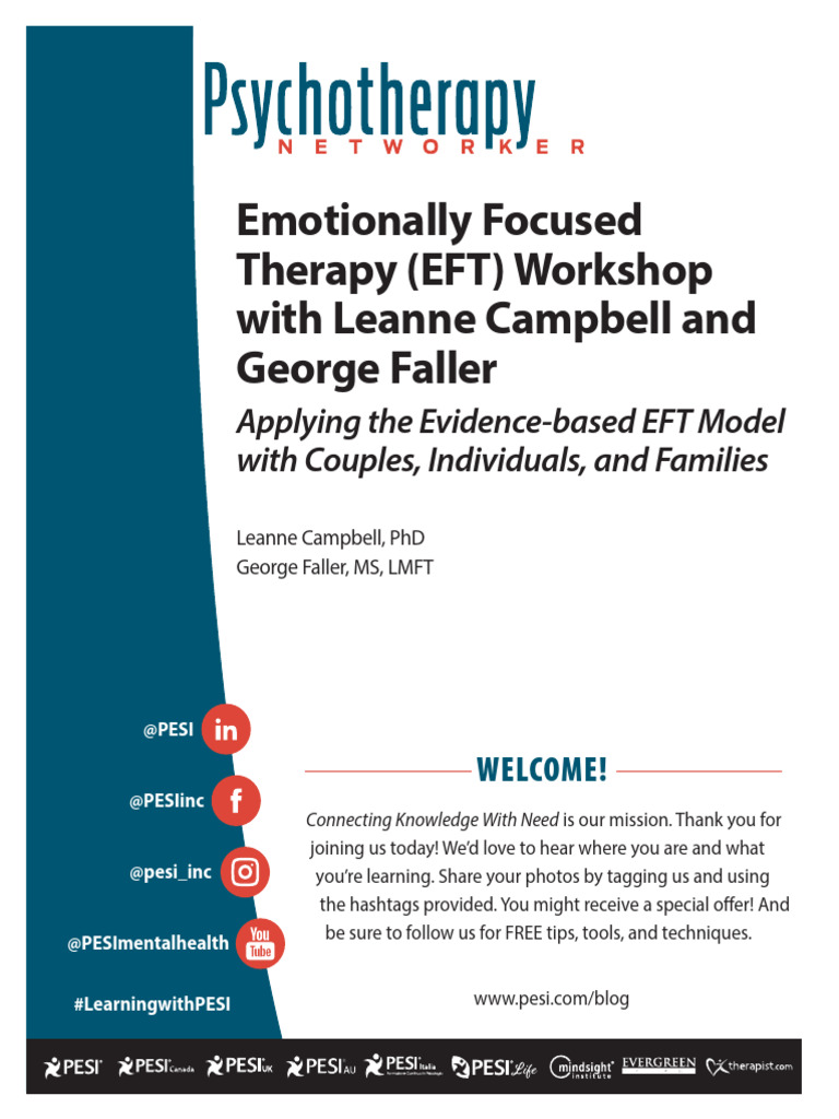 Manual Emotionally Focused Therapy Eft Workshop Leanne Campbell George ...