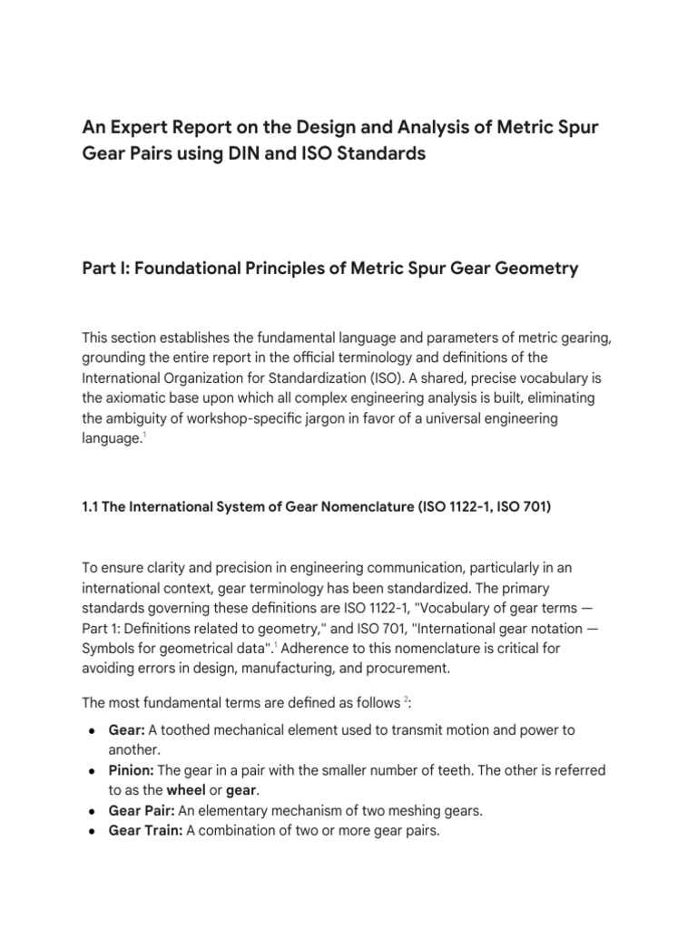 Spur Gear Design, DIN - ISO | PDF | Gear | Mechanical Engineering