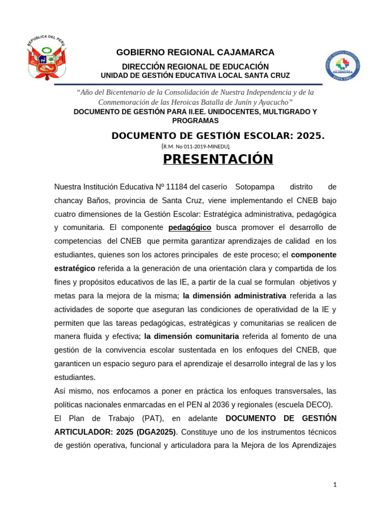 de Gestion Escolar 2025 | PDF | Pedagogía | Maestros