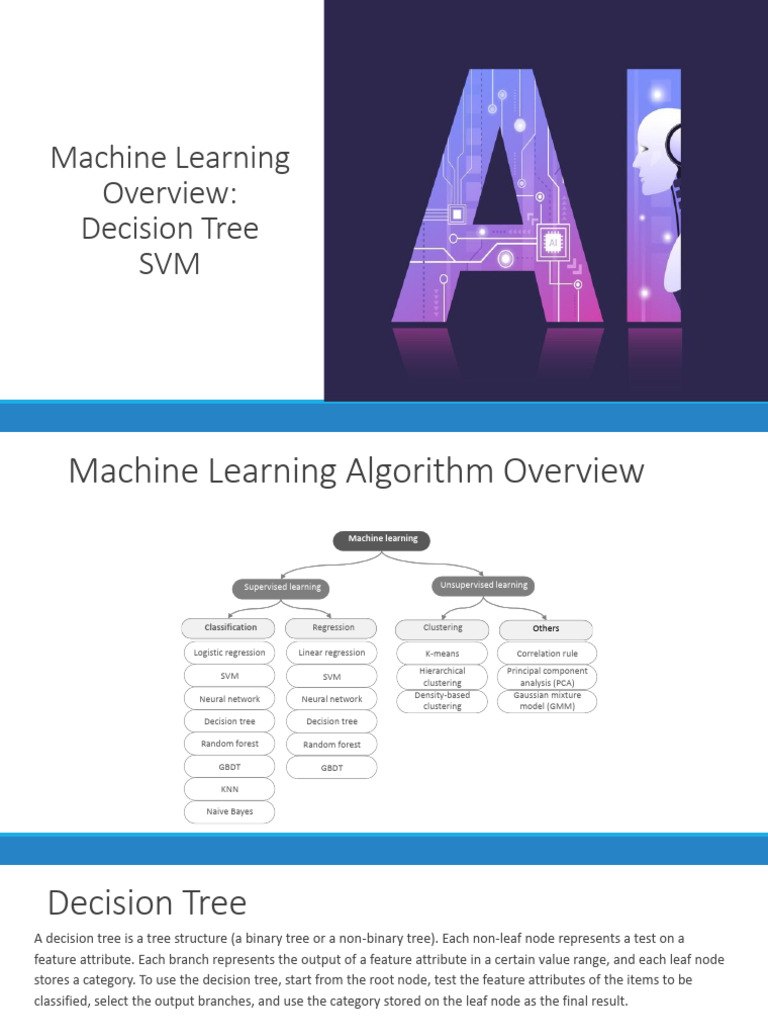 07 and 08_Machine Learning Overview_Decision Tree _ SVM | PDF | Support ...