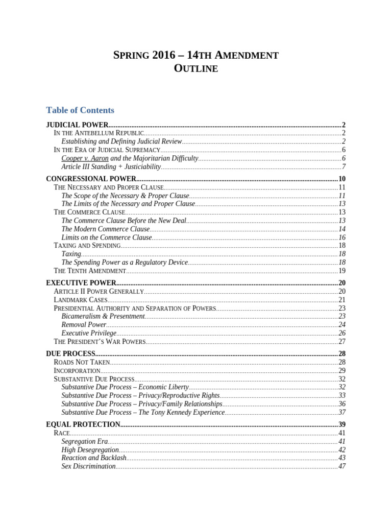 14th-Amendment_Outline_2016-Spring_Feldman_Bermuda_6272 | PDF ...