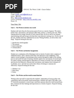 EWC 4UI Course Outline