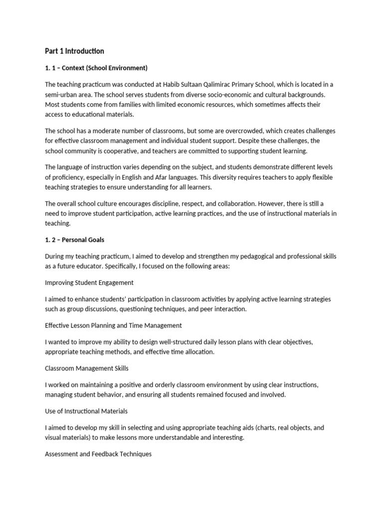 My Practicum IIWPS Office | PDF | Lesson Plan | Mentorship