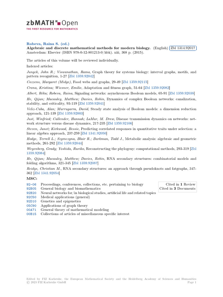 Algebraic and Discrete Mathematical Meth | PDF | Discrete Mathematics ...