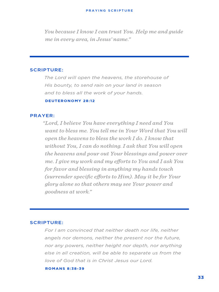 Praying Scripture Pages 8 | PDF