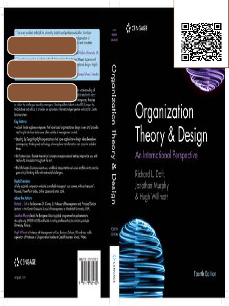 Organization Theory & Design: An International Perspective [ペーパーバック] Daft， Richard、 Murphy， Jonathan; Willmott， Hugh Ebook Organization Theory Design: An International Perspective