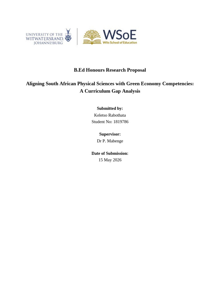 Rabothata Proposal Chapters 1 to 3 Consolidated | PDF