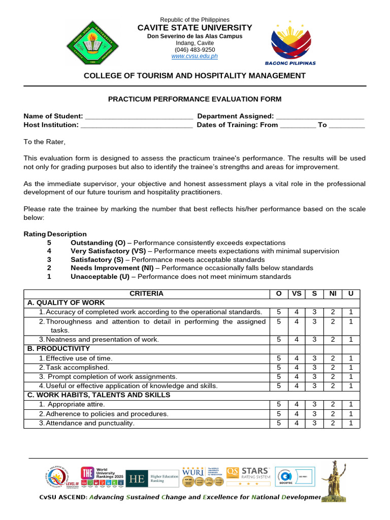 Performance Evaluation Form 2026 V1 | PDF | Performance Appraisal ...