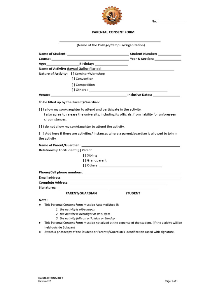 Parental Consent Form Revision 2.PDF | PDF