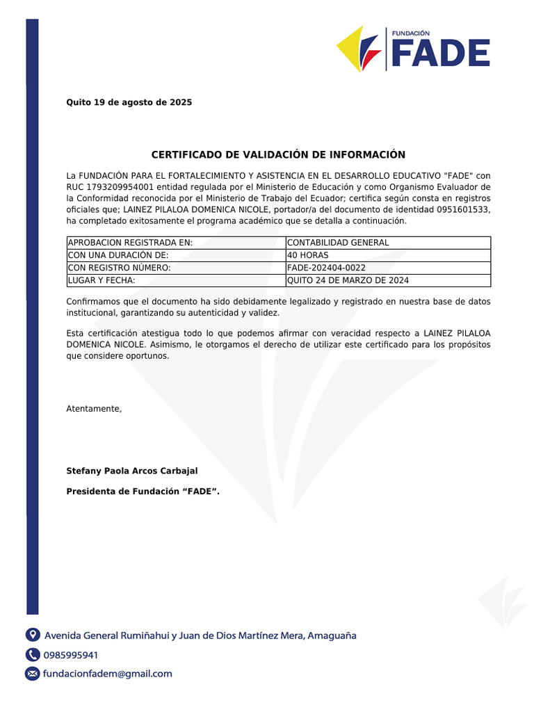 Certifica Do | PDF