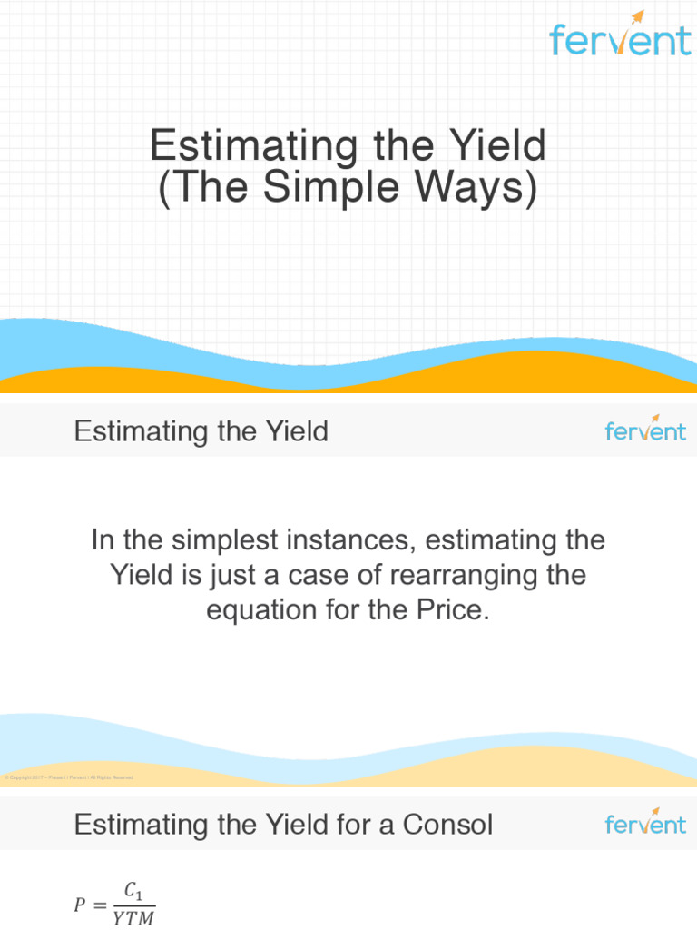 Estimating the Yield Simple | PDF | Bonds (Finance) | Interest