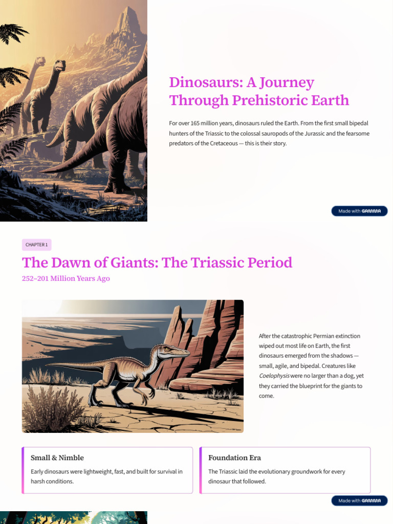 Dinosaurs a Journey Through Prehistoric Earth | PDF | Dinosaurs | Zoology