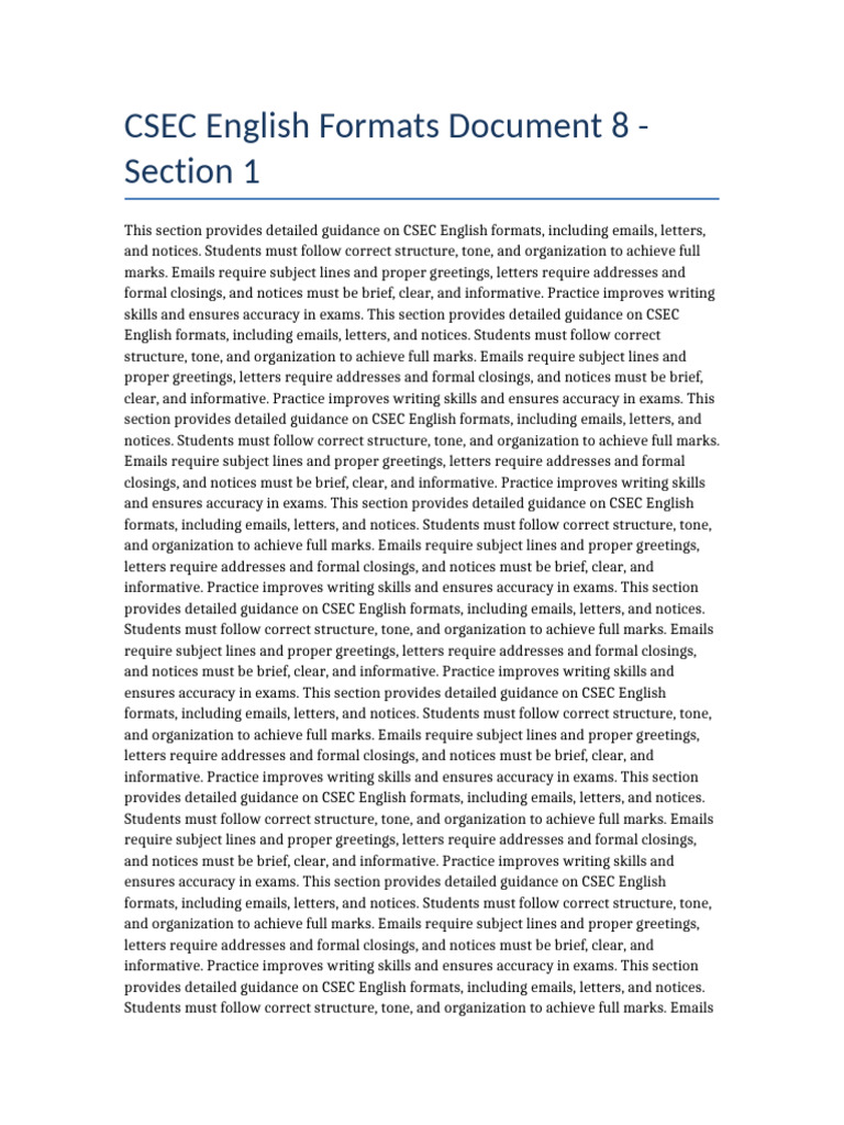 CSEC English Doc 8 | PDF | Data Collection | Survey Methodology