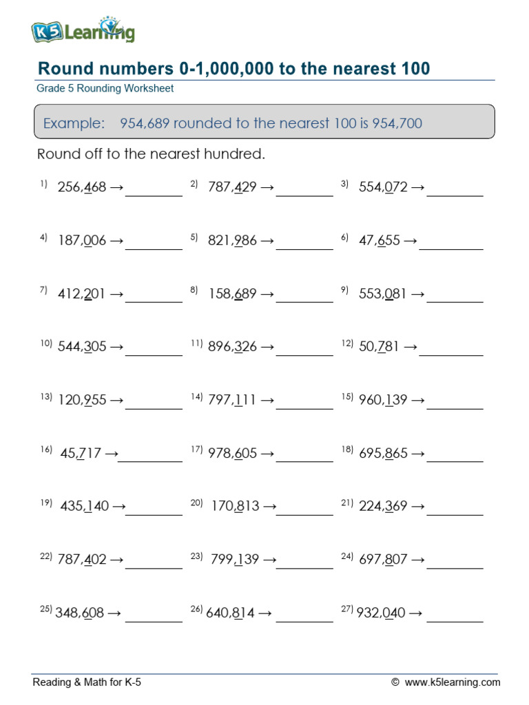 Rounding Decimals Worksheet 1 | PDF | Mathematics