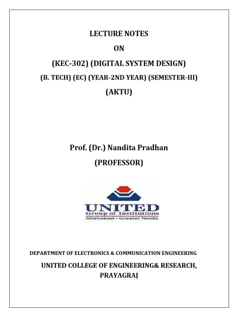Dsd Lecture 3 Unit 4 | PDF