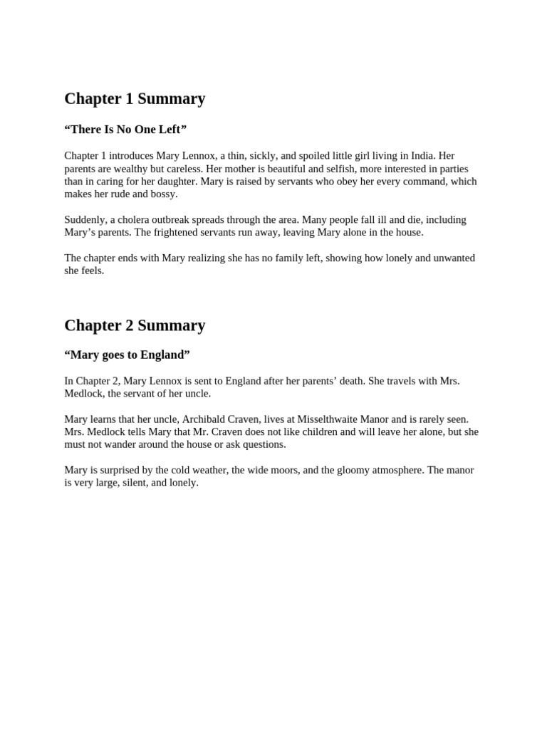 Chapter 1 & 2 Summary | PDF