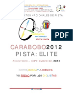 INVITACION Y PROGRAMA @fvciclismo Campeonatos Nacionales de Pista Elite VALENCIA 2012