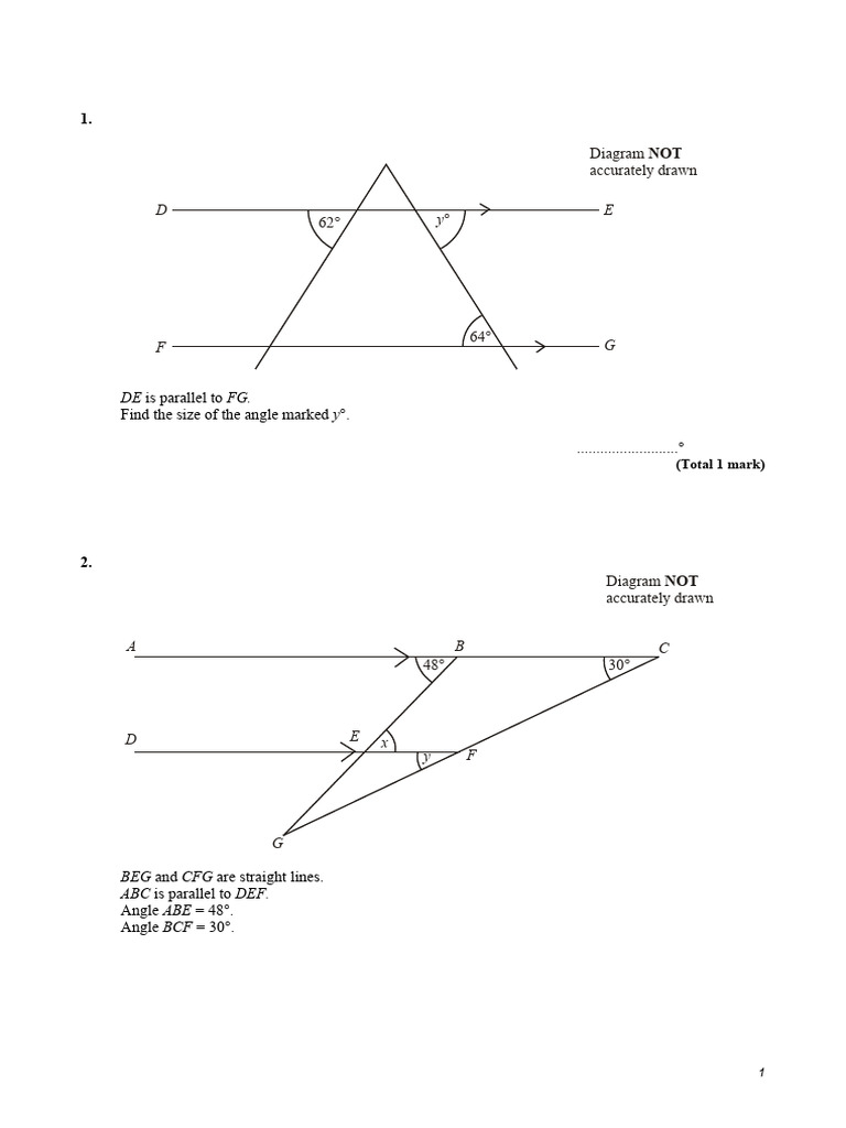 Parallel Lines (FH)-Unlocked | PDF | Angle | Geometry