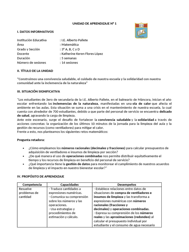 Unidad de Aprendizaje 1 | PDF | Presupuesto | Aprendizaje