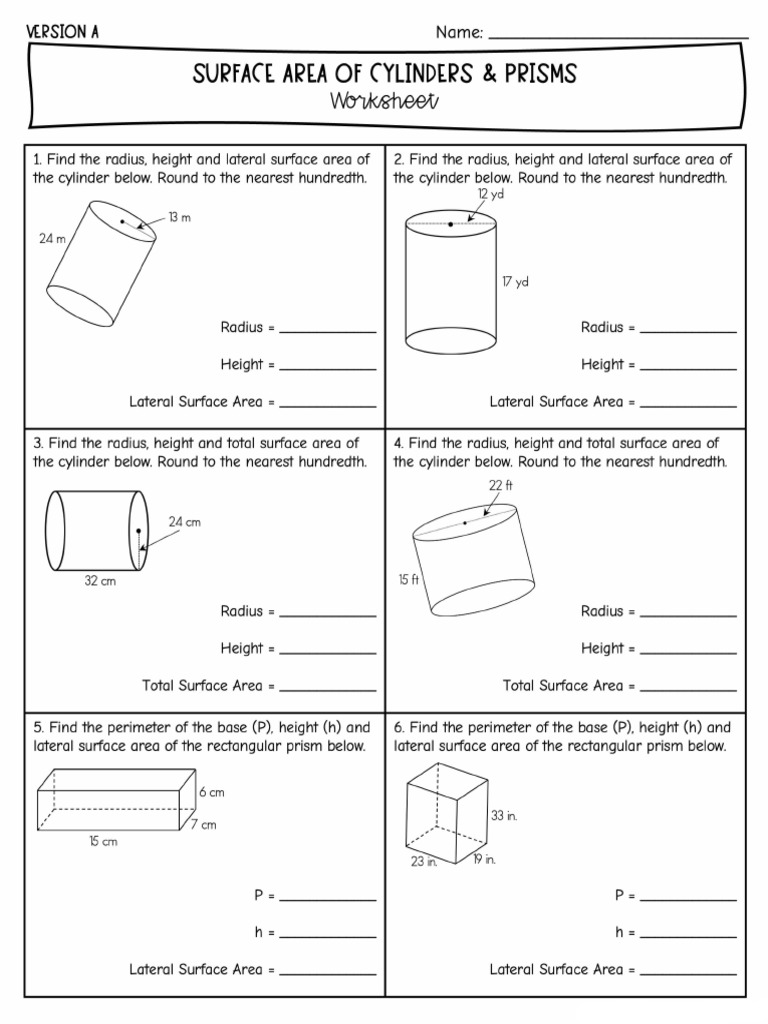 Surface Area Questions | PDF