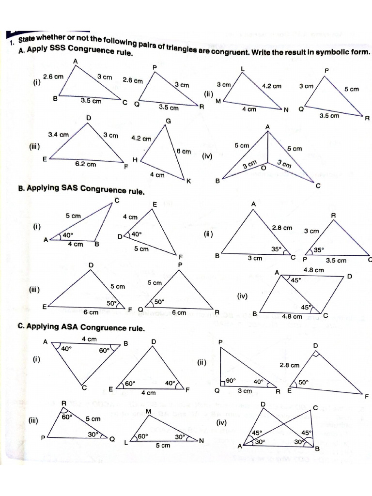 Congruency Basics | PDF