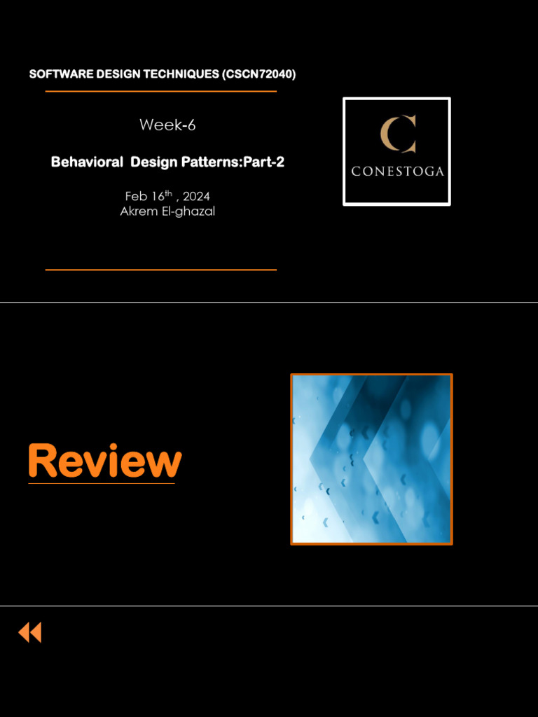 Behavioural Design Patterns Part-2 | PDF | Menu (Computing ...