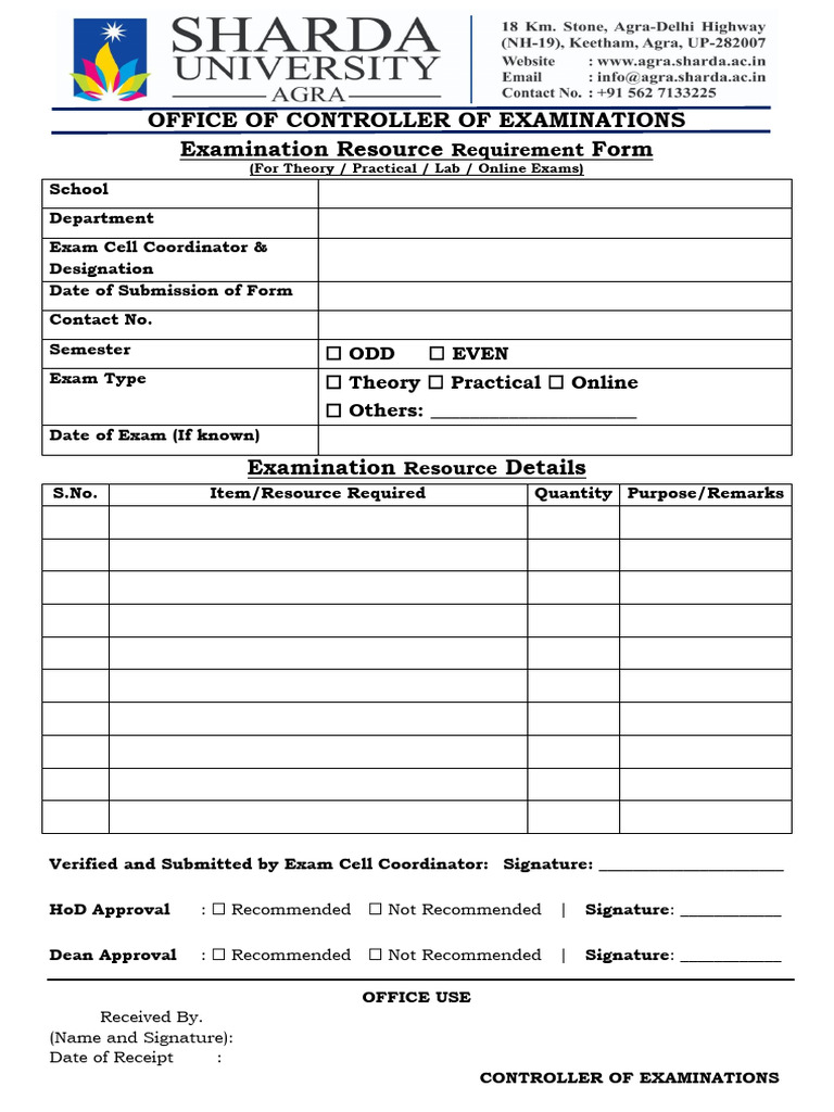Resource Requisition Form | PDF