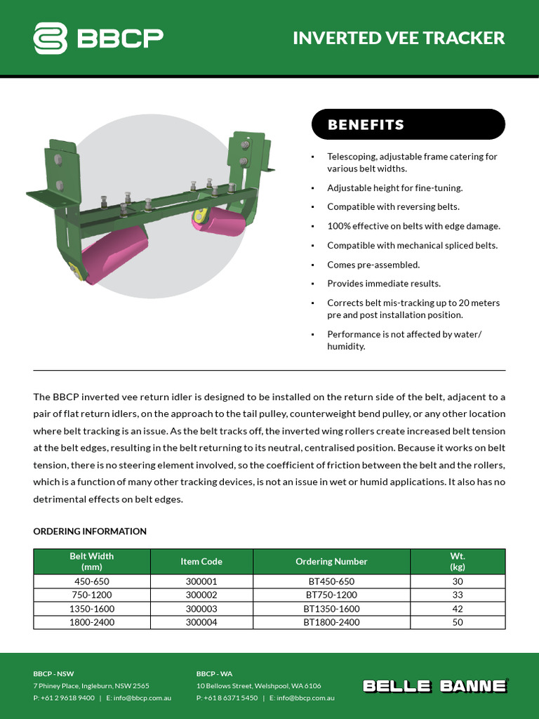 Inverted-Vee-Tracker-Brochure | PDF | Belt (Mechanical) | Manufactured ...